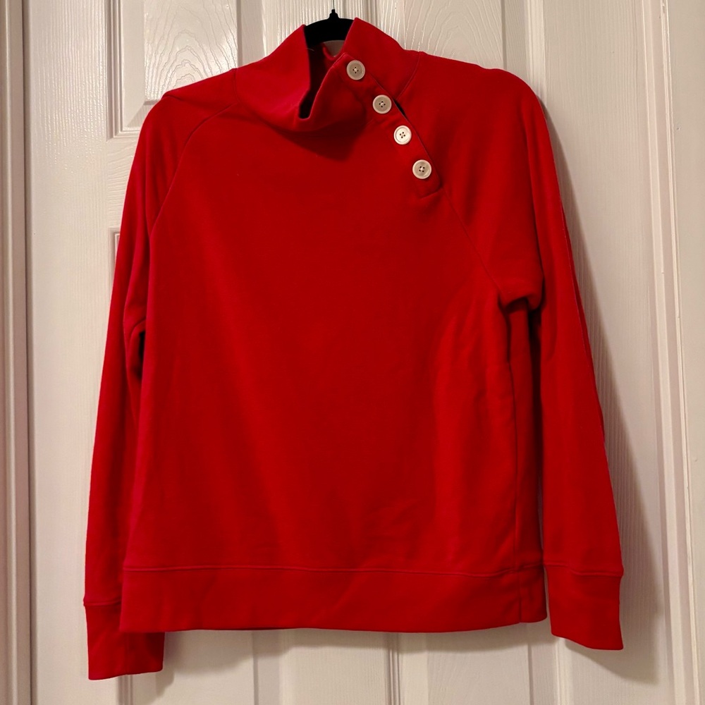 Red JCREW Sweater with Buttons